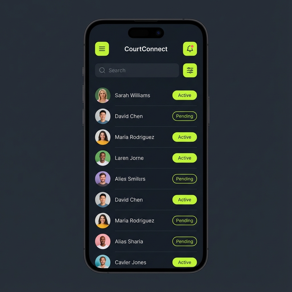 회원 목록 화면