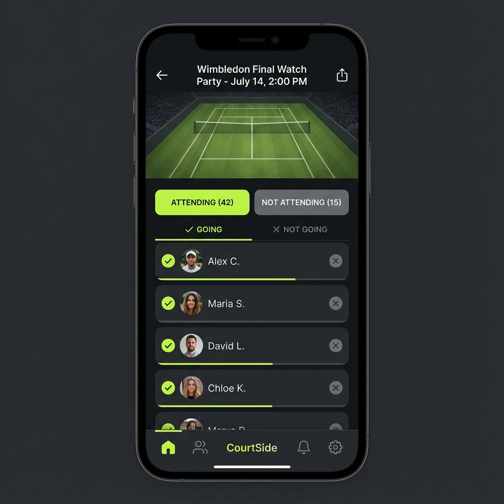 참석 투표 화면